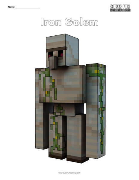 Iron Golem- Minecraft free coloring