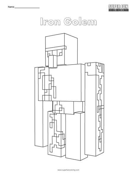 Iron Golem- Minecraft Coloring