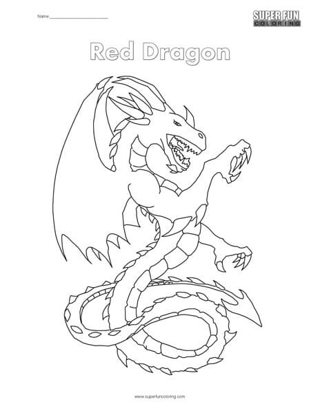 Red Dragon Coloring Page