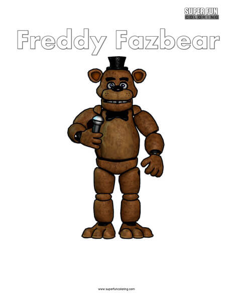 Freddy Fazbear Coloring Page