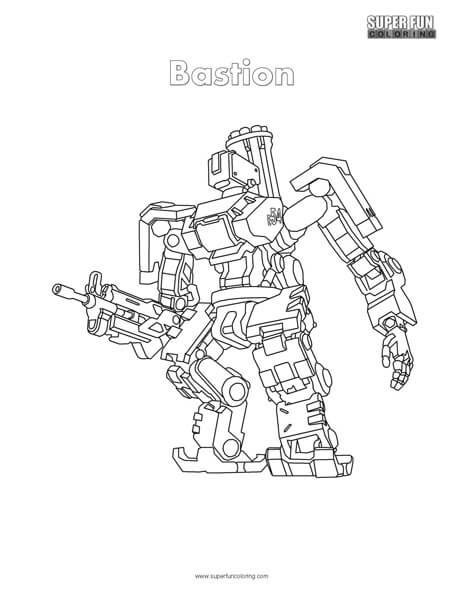 Overwatch Bastion Coloring Page