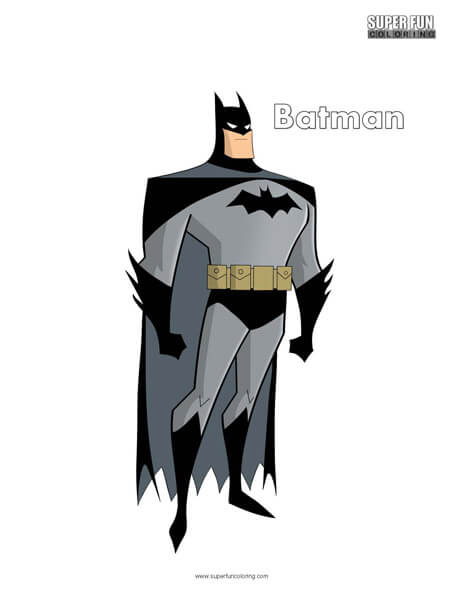 Batman Free Superhero Coloring Page