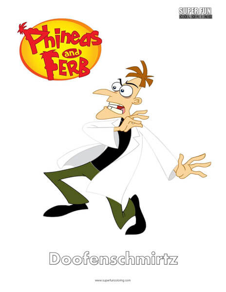 Doofenschmirtz- Free Phineas and Ferb Coloring Pages
