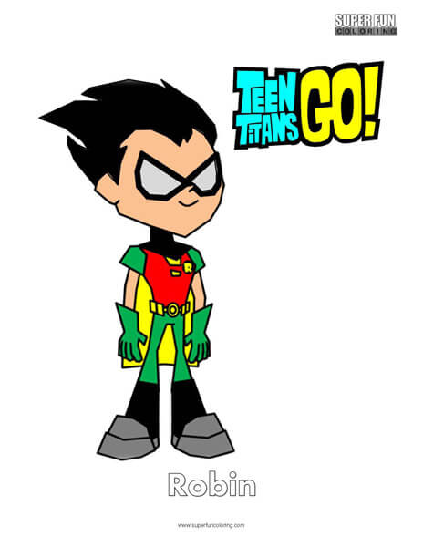 Robin- Teen Titans Go Coloring Pages