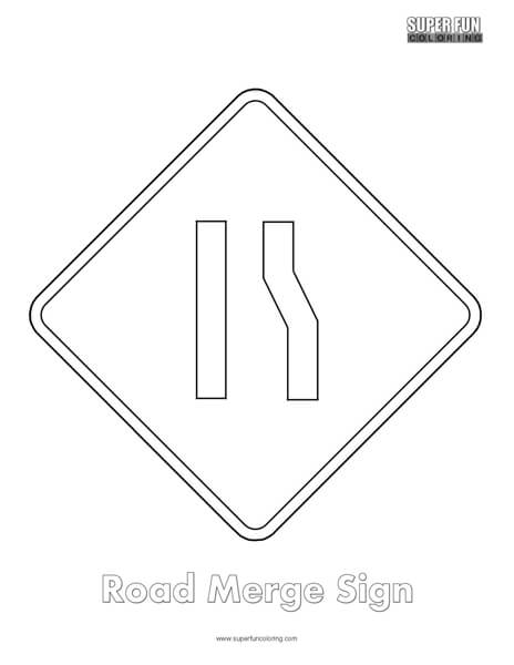 Road Merge Coloring Page