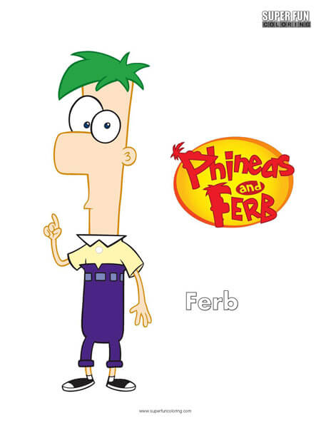 Ferb Fletcher- Phineas and Ferb Coloring
