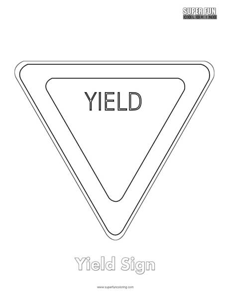 Yield Coloring Page