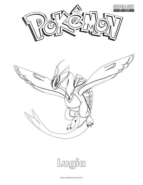Legendary Pokemon Lugia Coloring Pages - 2 Free Coloring Sheets
