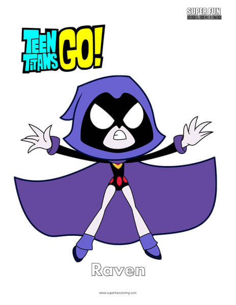 Raven- Teen Titans Go Coloring