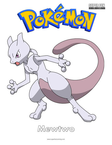 Drawing Of Mewtwo Coloring Page - Download & Print Online Coloring