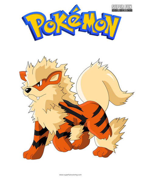 Arcanine Pokemon Coloring Page