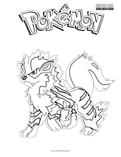 Arcanine Pokemon Coloring Page