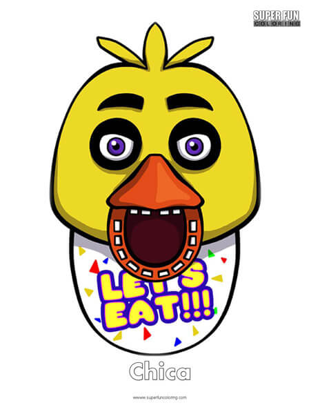 Chica- FNAF Coloring Sheet Five Nights at Freddy's