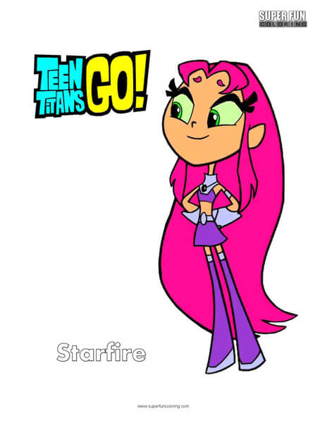 Starfire- Teen Titans Go Coloring Pages
