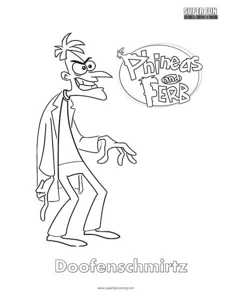 Dr. Doofenschmirtz- Phineas and Ferb Coloring