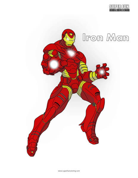 Iron Man Superhero Coloring Page