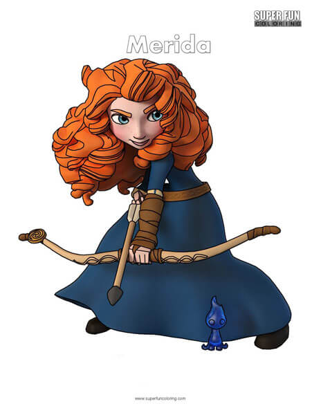 Merida- Brave Top Free Disney coloring page