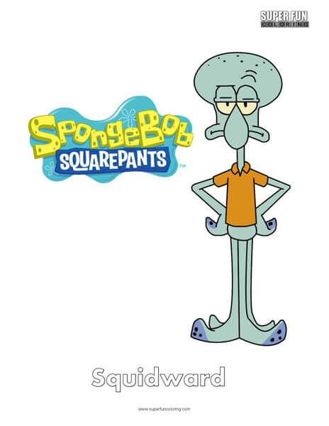 Squidward- Spongebob Coloring Pages