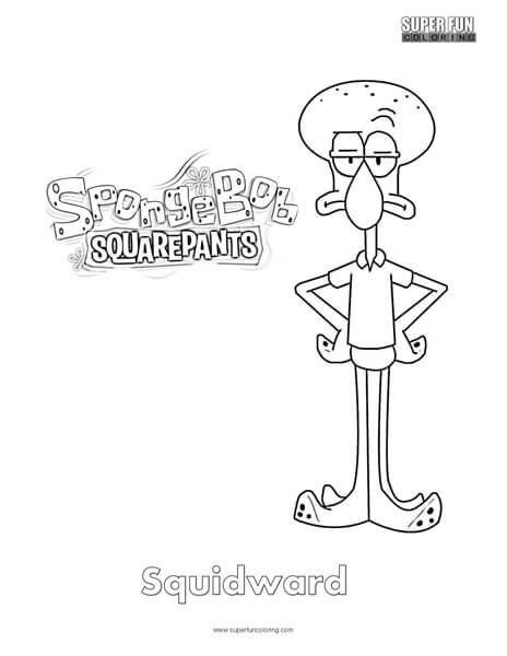 Squidward- Spongebob Coloring