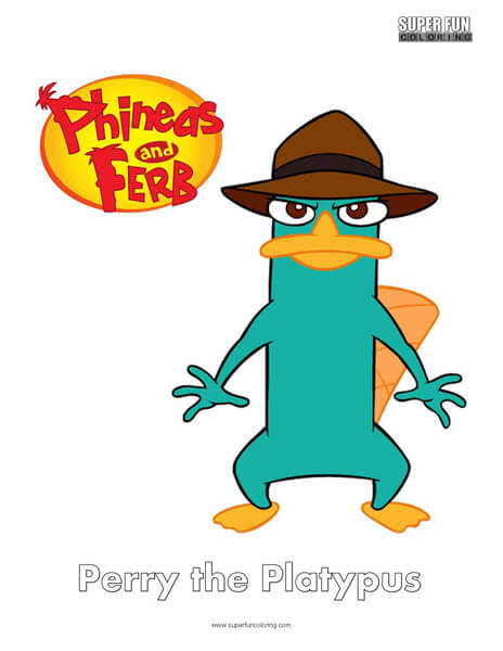Perry- Free Phineas and Ferb Coloring Pages
