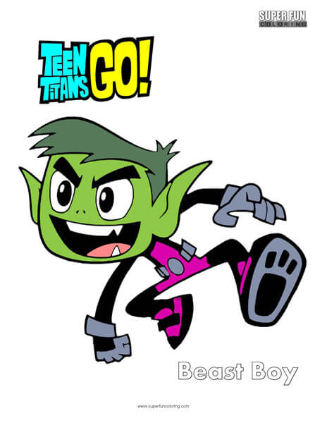 Beast Boy- Teen Titans Go Coloring
