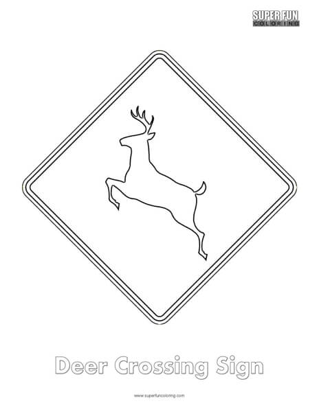 Deer Sign Coloring Page