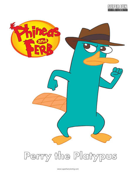 Perry- Phineas and Ferb Coloring