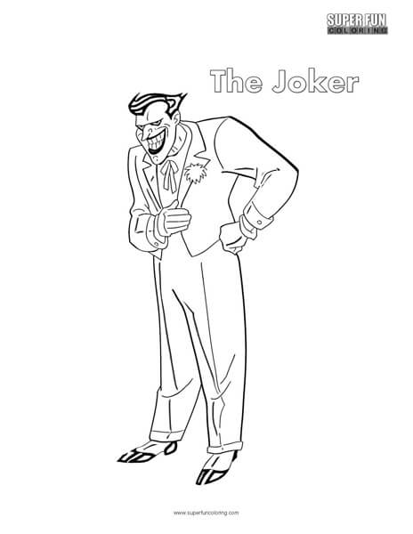 The Joker Superhero Coloring Page