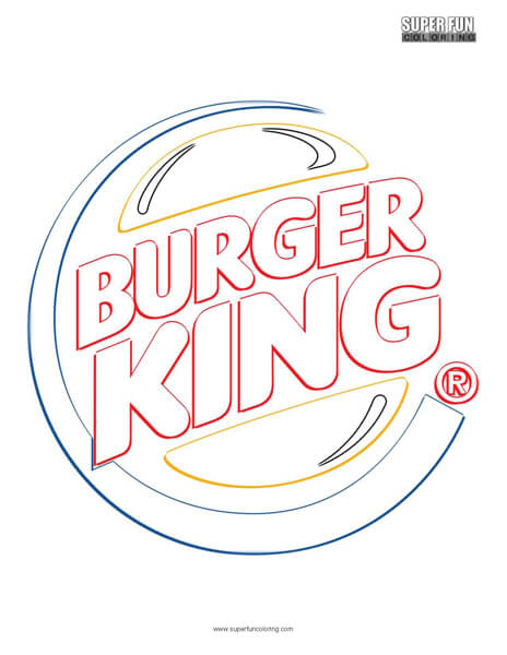 Burger King Logo Coloring Page