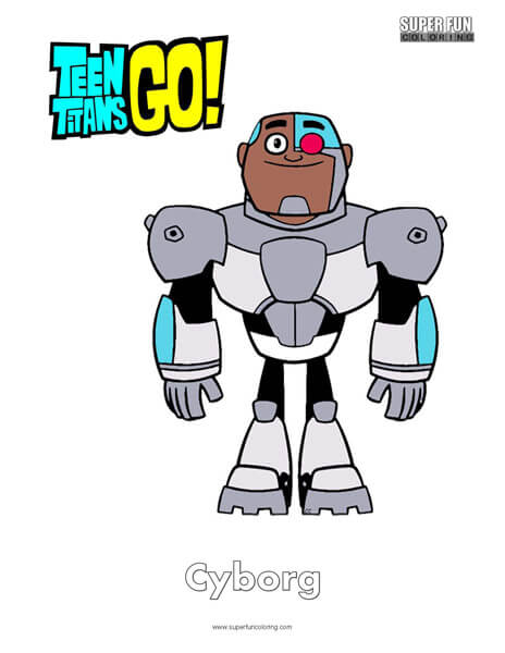 Cyborg- Teen Titans Go Coloring