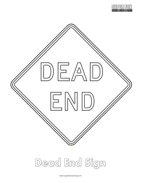 Dead End Coloring Page