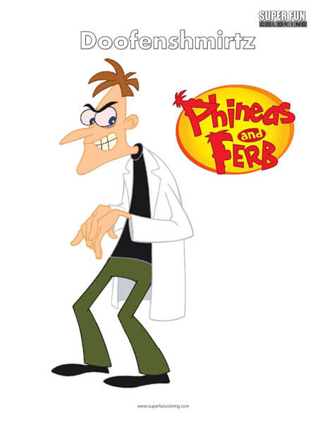 Doofenschmirtz- Free Phineas and Ferb Coloring Pages