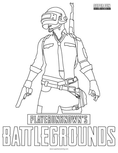 PUBG Coloring Page Player Unknown's Battlegrounds