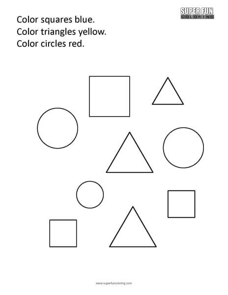 Basic Shapes Coloring Page 