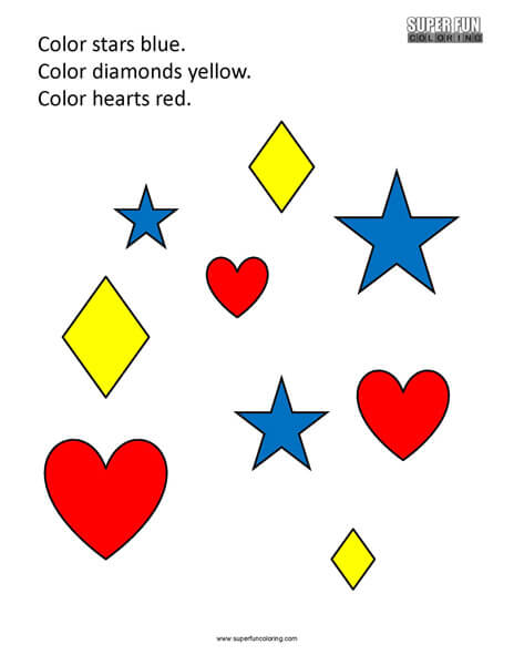 Basic Shapes Coloring Page Free