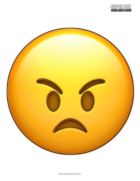 Angry Emoji Coloring Sheet Top Free