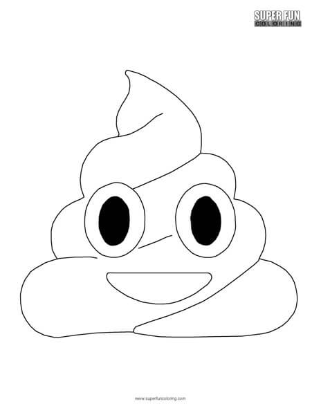 poop emoji coloring pages cartoon style free printable