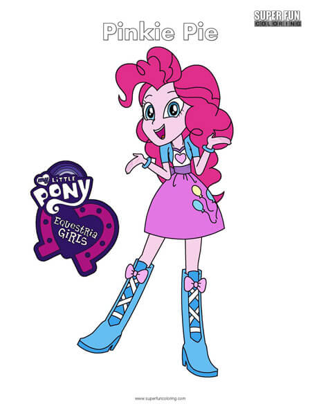 Equestria Girls Pinkie Pie Coloring