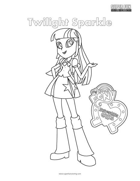 Equestria Girls- Twilight Sparkle Coloring Page