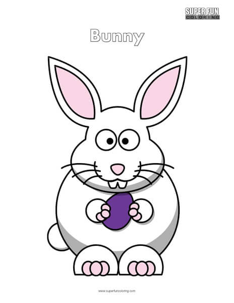 Cartoon Bunny Coloring Page Free