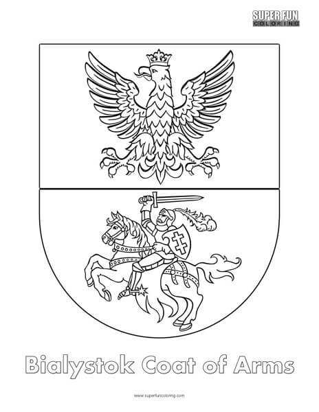 Bialystok Coat of Arms Coloring Page