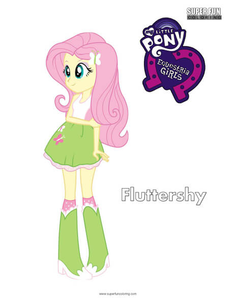 Equestria Girls Fluttershy Coloring