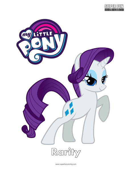 Rarity My Little Pony Coloring Page