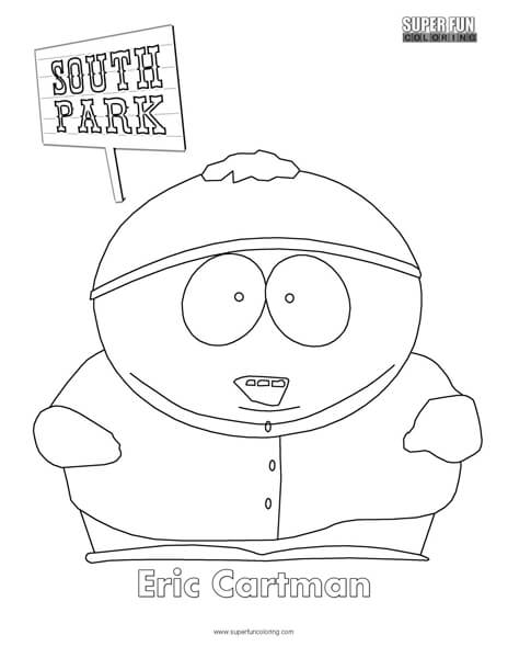 Eric Cartman- South Park Coloring Page