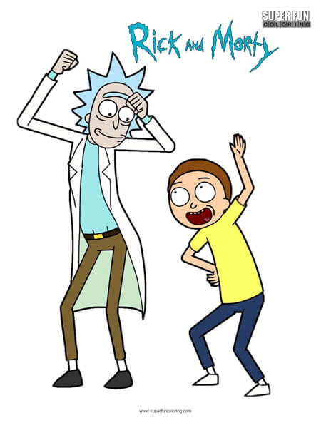 Rick- Rick and Morty Coloring Page