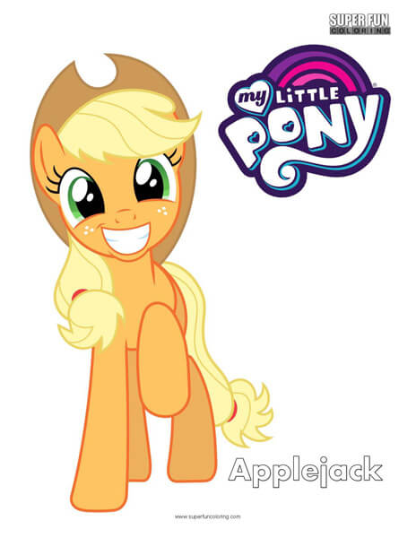 Applejack My Little Pony Coloring Page