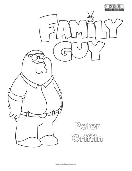 Peter Griffin- Family Guy Coloring Page