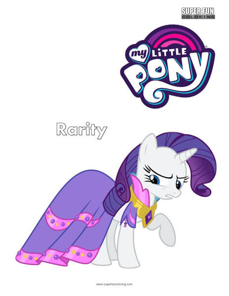 Rarity My Little Pony Coloring Page