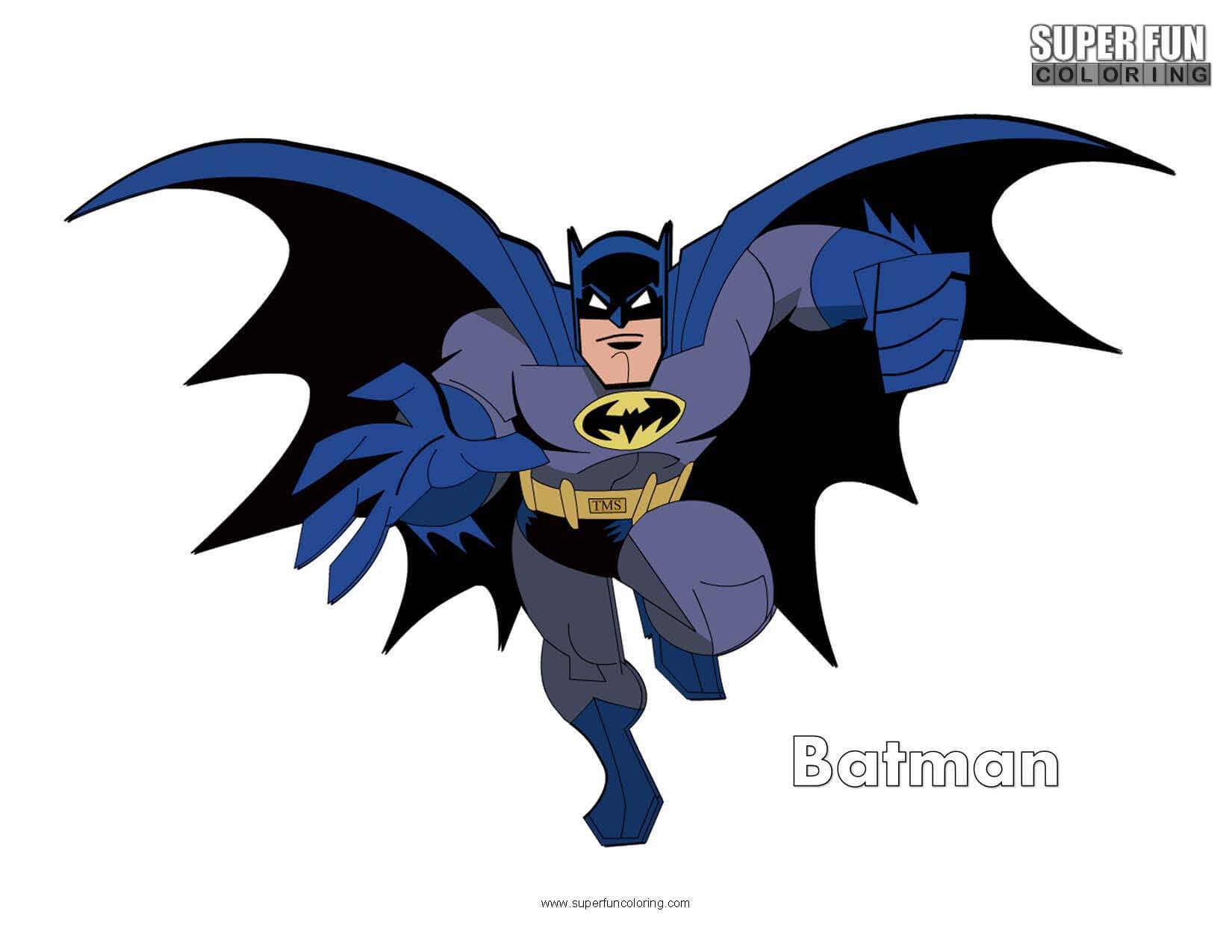 Batman Free Superhero Coloring Page