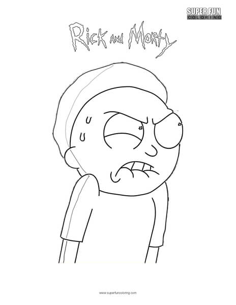 Morty- Rick and Morty Coloring Page